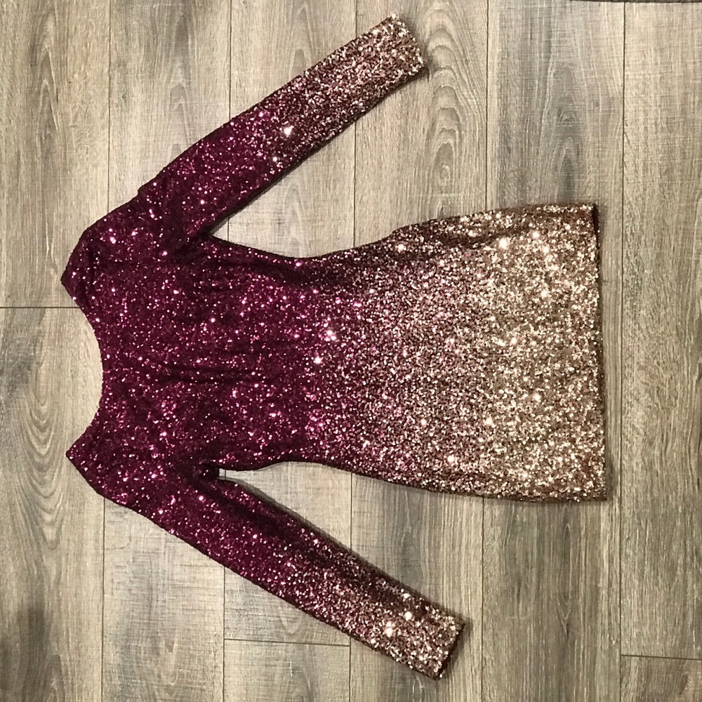 Ombré sequin mini dress